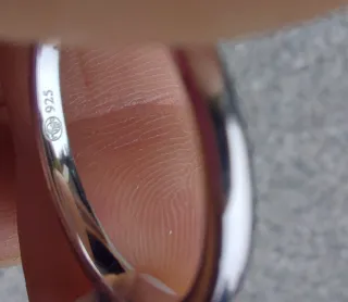 Anello Argento 925 Ceramica Bianca Brillanti