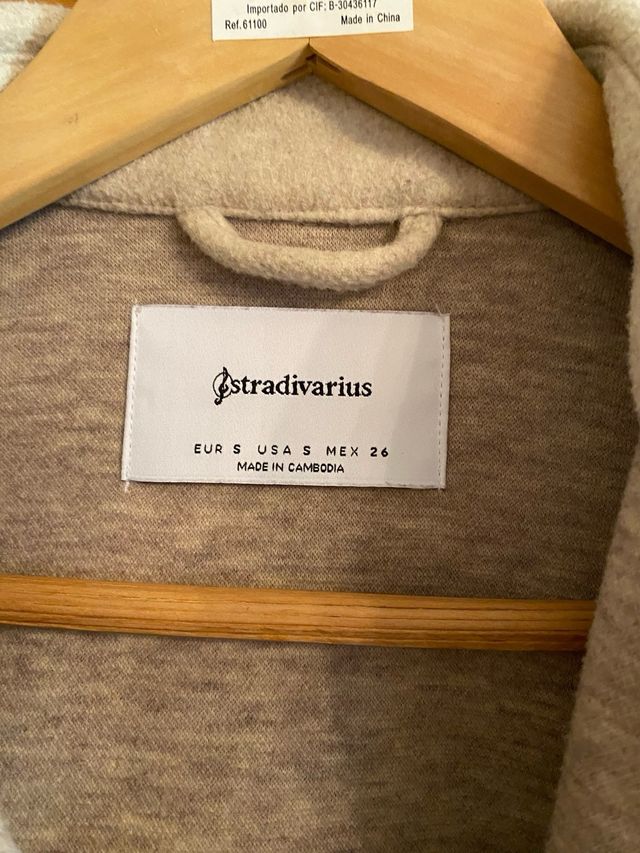 Sobrecamisa Stradivarius Beige Talla M