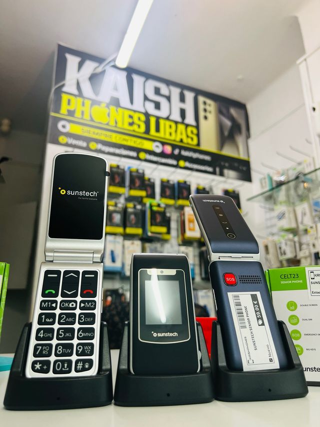 Teléfono Sunstech Senior - Azul/Plateado