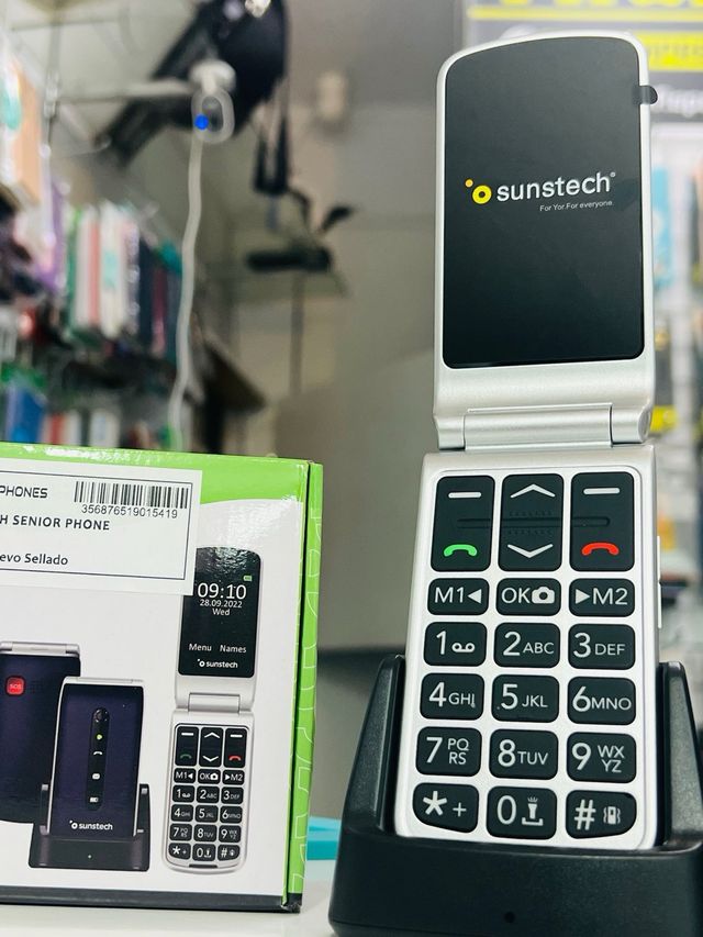 Teléfono Sunstech Senior - Azul/Plateado