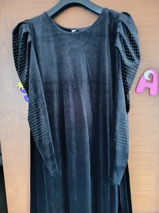 Vestido negro fiesta lentejuelas XL