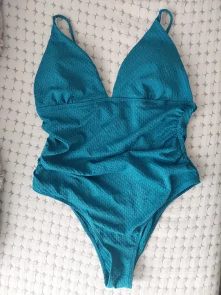 Bañador mujer azul petróleo