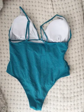 Bañador mujer azul petróleo