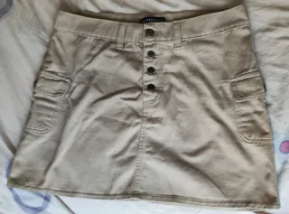 Minifalda Zara Beige Talla XS