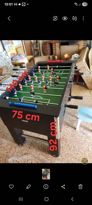 Futbolín 140 cm