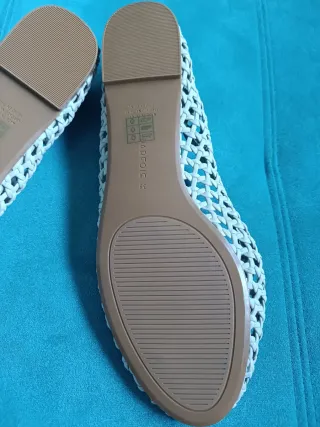 Manoletinas Parfois Beige/Blanco