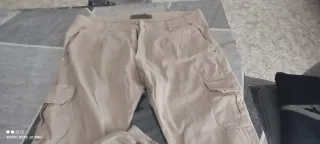 Pantaloni cargo beige donna