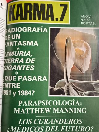REVISTAS KARMA 7 OVNIS ESPÍRITUS MISTERIO AÑO 1976