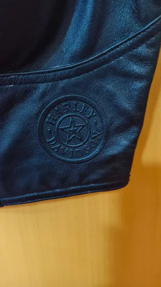 Top Piel Harley Davidson Mujer Negro