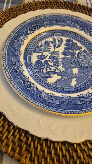 Platos Ingleses Willow Victoria Porcelain Fenton