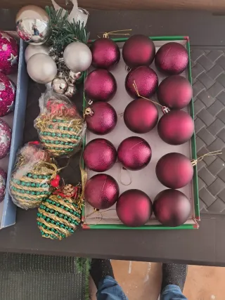 Lote adornos navideños