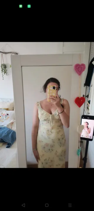 Vestido longo floral amarelo