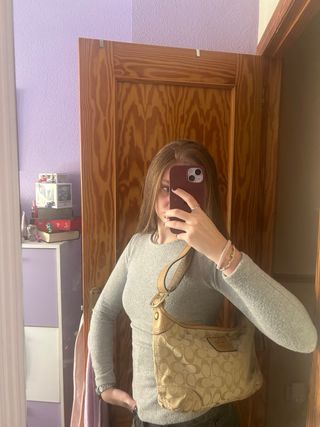 Bolso Coach Hombro Beige