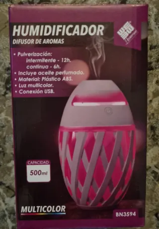 Humidificador Difusor Aromas USB Multicolor