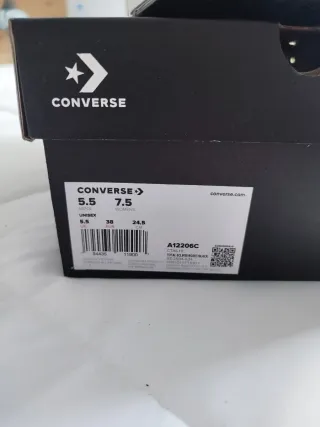 Converse All Star Negras Talla 38 Estrellas