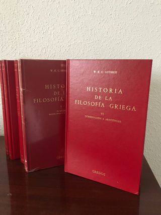 Historia de la Filosofía Griega. Gredos. 6 Vol.