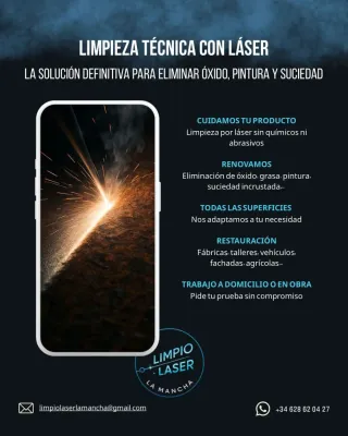 Limpieza láser profesional. Óxido, graffitis,etc