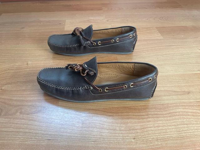 Zapatos Massimo Dutti Piel Marrón. Usado una vez.