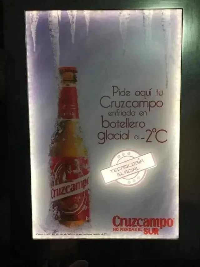 CARTEL LUMINOSO CERVEZA CRUZCAMPO BAR PUB DISCO