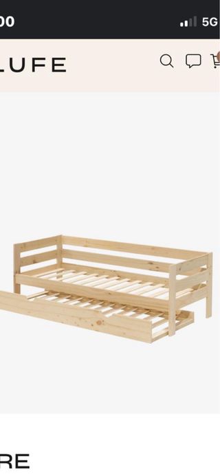 Cama nido de madera blanca