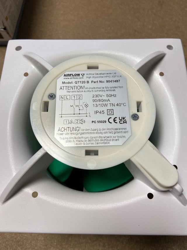 Airflow QT120B Extractor Baño