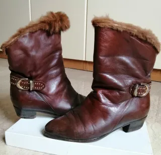 Stivaletti donna vera pelle e pelliccia