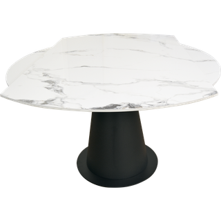 Mesa redonda extensible porcelánico