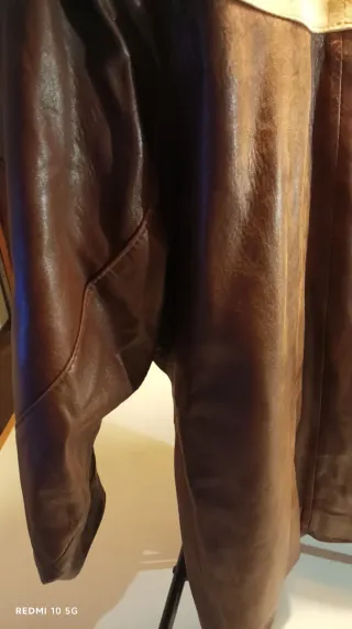 Casaco Pele Funda Parque XL Bege/Castanho