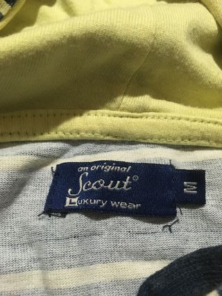 Felpa Scout unisex vintage righe blu/verdi