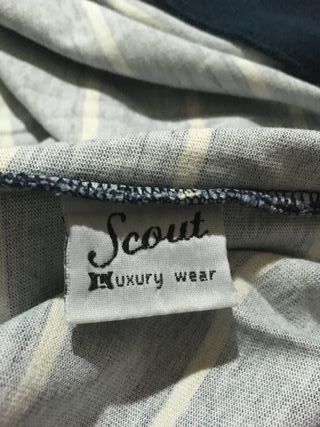 Felpa Scout unisex vintage righe blu/verdi