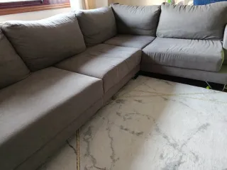 Sofá Chaiselongue Gris Tela
