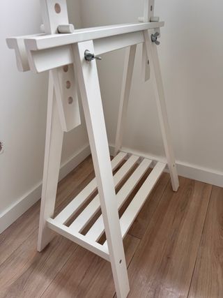 Mesa escritorio cristal y madera Ikea