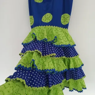 Traje Vestido Falda flamenca gitana 8-10 años