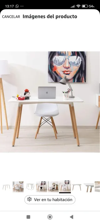 Mesa Comedor Baroni Home Madera Blanca