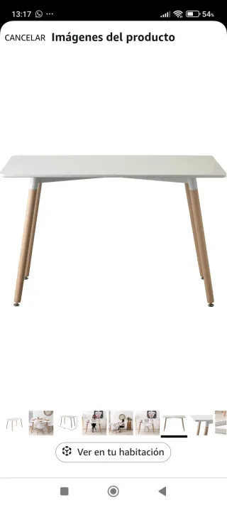 Mesa Comedor Baroni Home Madera Blanca