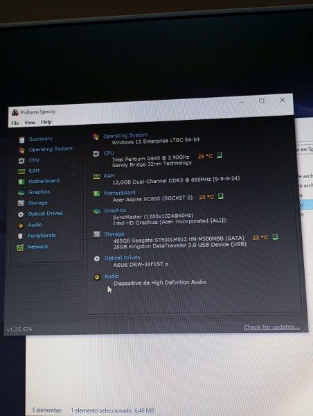 Ordenador sobremesa ASUS T180 
