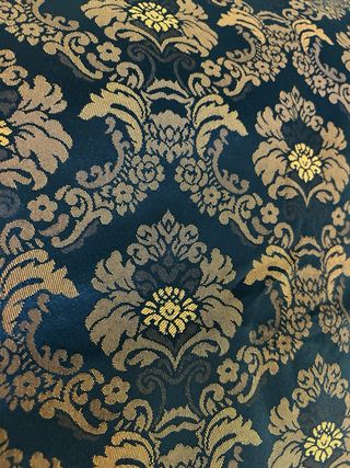 Corte de tela reversible ocre negro falda fallera 