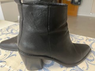 Botines Piel Negro Massimo Dutti
