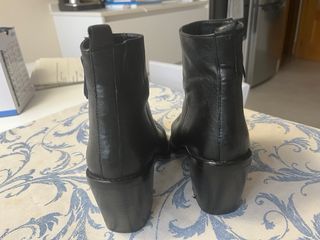 Botines Piel Negro Massimo Dutti
