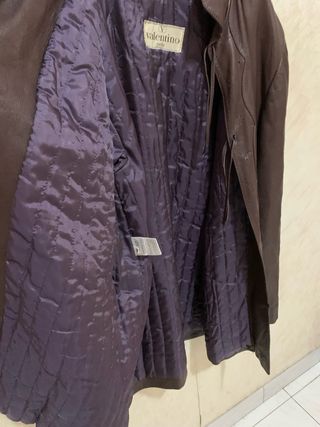Valentino Giacca in Pelle Marrone