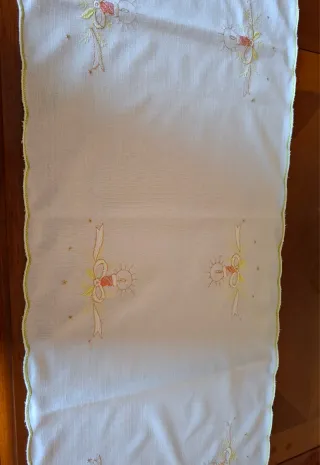 Runner Tavola Natale Ricamato Oro cm 87×1,84