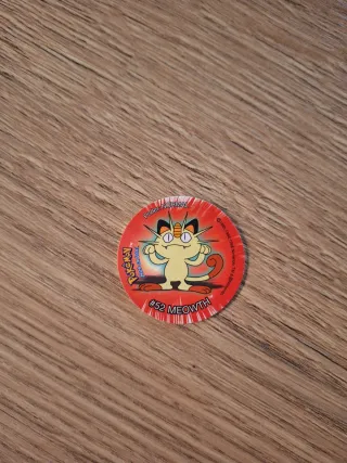 Tazo 1 Pokémon Meowth #52 año 2000