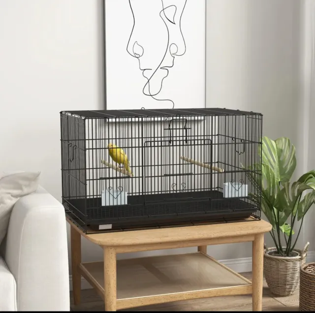 Jaula para pájaros negra