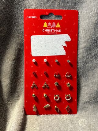 10 paia orecchini Natale