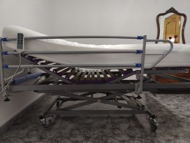 Cama articulada elevable + colchones antiescaras