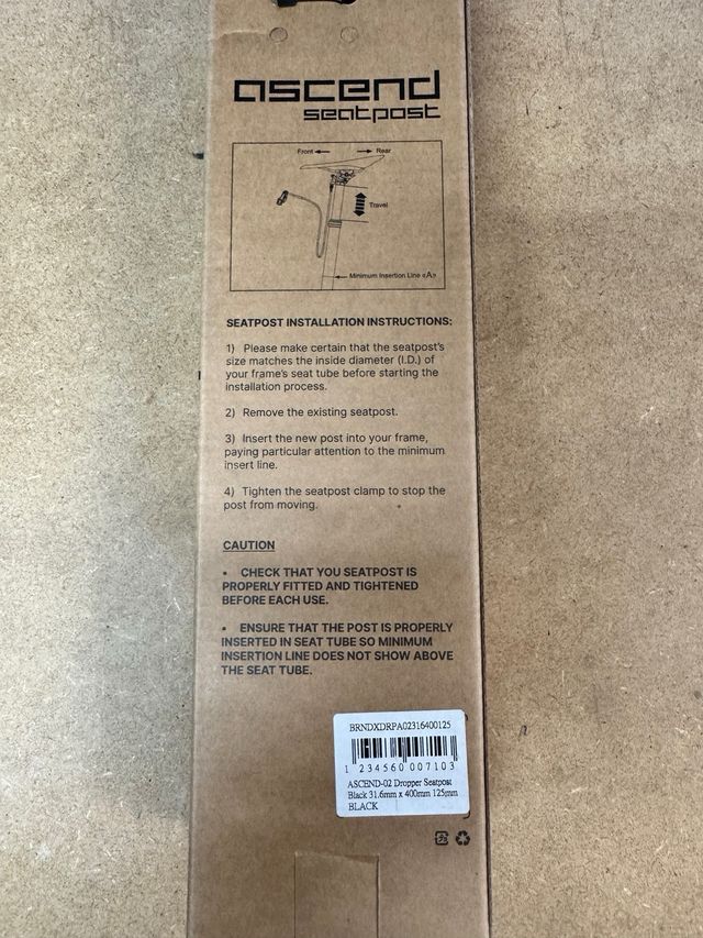 Tija telescópica Brand X 31.6mm 125mm