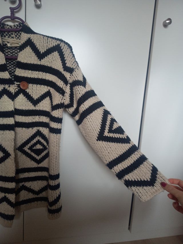 Chaqueta ROXY Étnica de Invierno - Beige y Negra