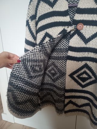 Chaqueta ROXY Étnica de Invierno - Beige y Negra