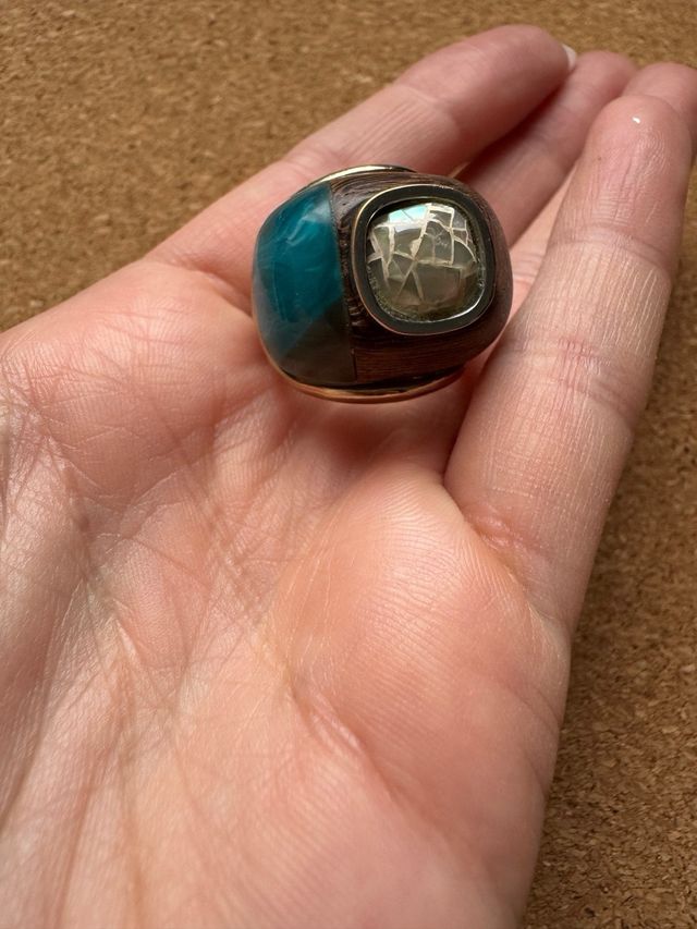 Anillo Bimba y Lola Marrón y Turquesa