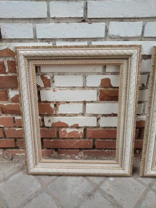 Marco cuadro pintura madera maciza dorado NUEVO